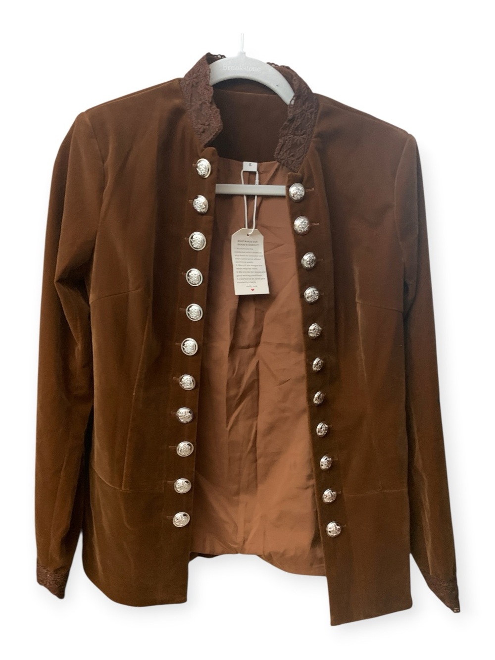 Brown Military-Style Women's Jacket - Brand Unknown